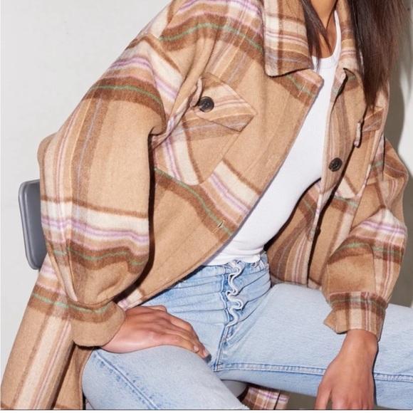 LNA Women's Beige Tan Plaid Boyfriend
Shacket Size Small Rugged Outdoors - Picture 10 of 16